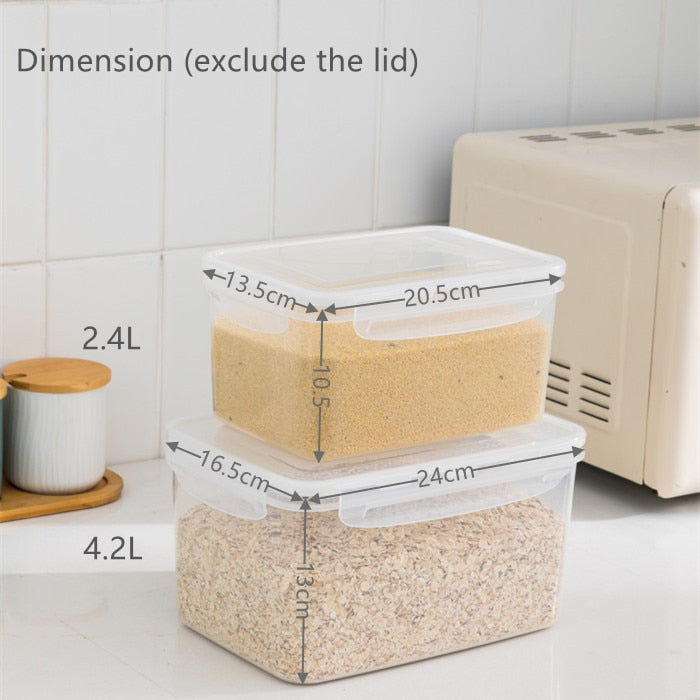 Bundle Set 8pcs Airtight Plastic Storage Containers with Lids, Leak Proof Snap Lock, BPA Free 2642091230