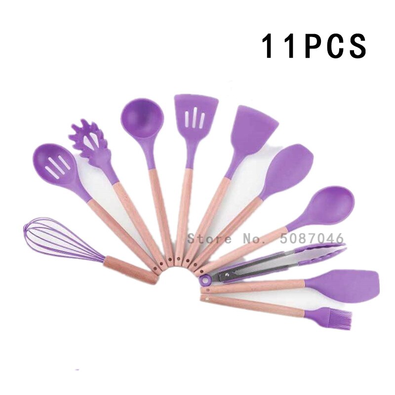 Utensílios de cozinha de silicone Utensílios de cozinha resistentes ao calor Utensílios de cozinha antiaderentes Utensílios de cozinha com caixa de armazenamento 239052926