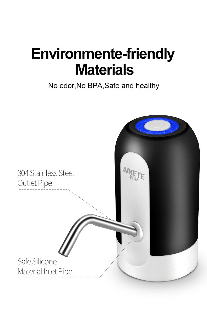 Bomba de água com dispensador de garrafa de ovo elétrico com carregador USB automático 19/12/70/litro 253430025