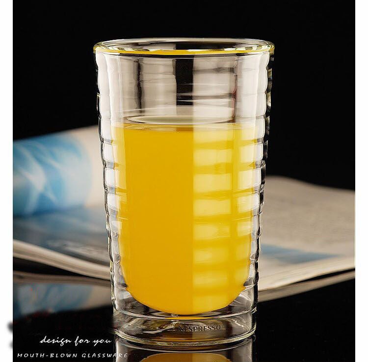 Copo de Vidro de Parede Dupla Nespresso Feito à Mão Transparente Caneca de Café 85-350 ML 240345556