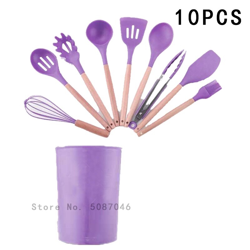 Utensílios de cozinha de silicone Utensílios de cozinha resistentes ao calor Utensílios de cozinha antiaderentes Utensílios de cozinha com caixa de armazenamento 239052926