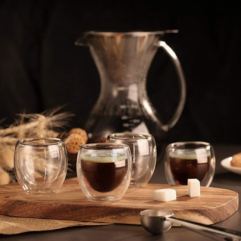 Copo de Vidro Parede Dupla Ideal para Café, Chá e demais bebidas quentes 232839072