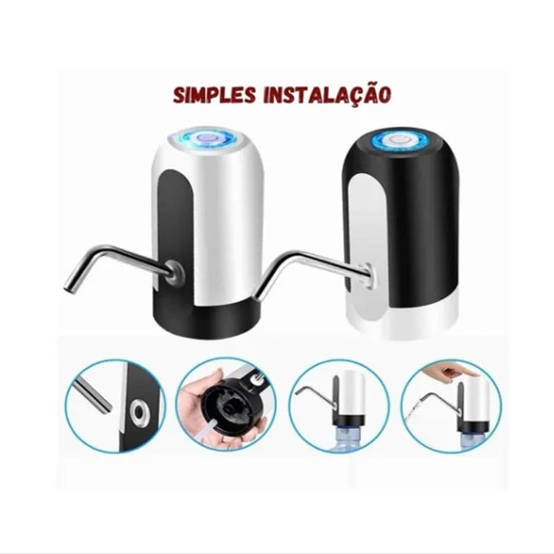 Bomba de água com dispensador de garrafa de ovo elétrico com carregador USB automático 19/12/70/litro 253430025