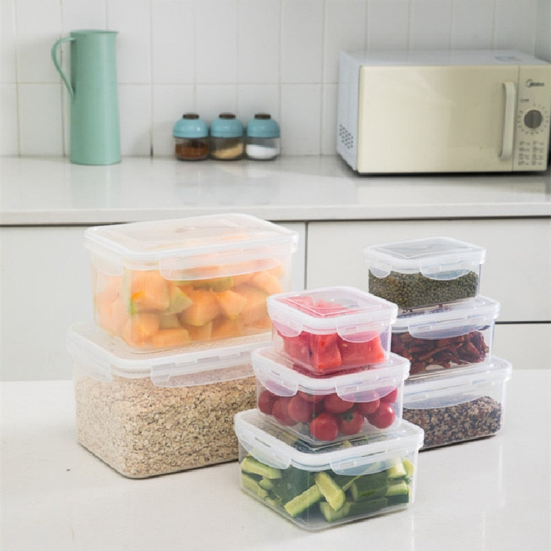 Bundle Set 8pcs Airtight Plastic Storage Containers with Lids, Leak Proof Snap Lock, BPA Free 2642091230