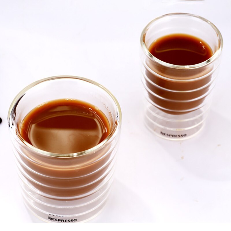 Copo de Vidro de Parede Dupla Nespresso Feito à Mão Transparente Caneca de Café 85-350 ML 240345556