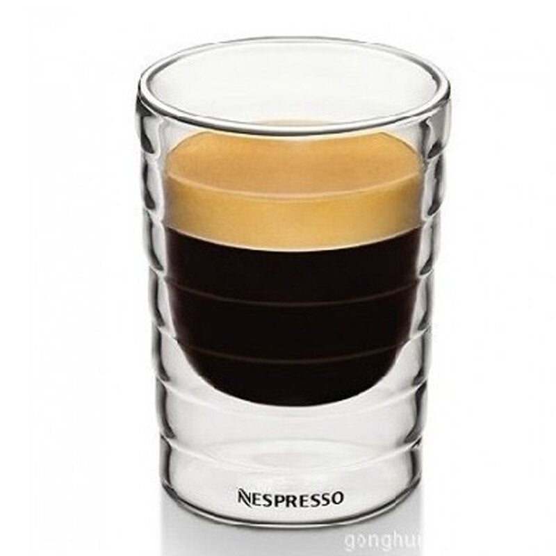Copo de Vidro de Parede Dupla Nespresso Feito à Mão Transparente Caneca de Café 85-350 ML 240345556