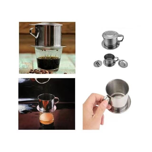 Cafeteira Vietnamita de Aço Inoxidável forte e doce maneira tradicional de caf br2352858037uavae