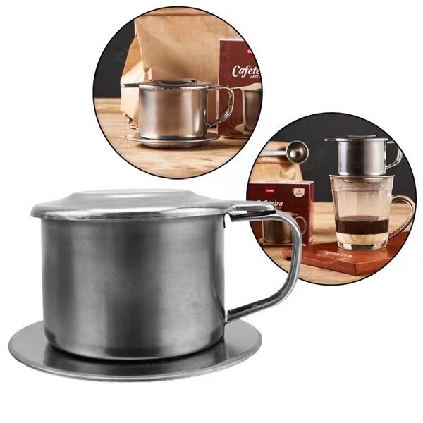 Cafeteira Vietnamita de Aço Inoxidável forte e doce maneira tradicional de caf br2352858037uavae