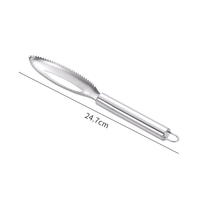 Raspador de Escamas de Peixe Cozinha Faca de Limpeza de peixe Cortador em Aço Inox 250790442