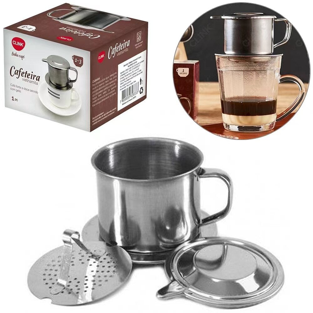 Cafeteira Vietnamita de Aço Inoxidável forte e doce maneira tradicional de caf br2352858037uavae