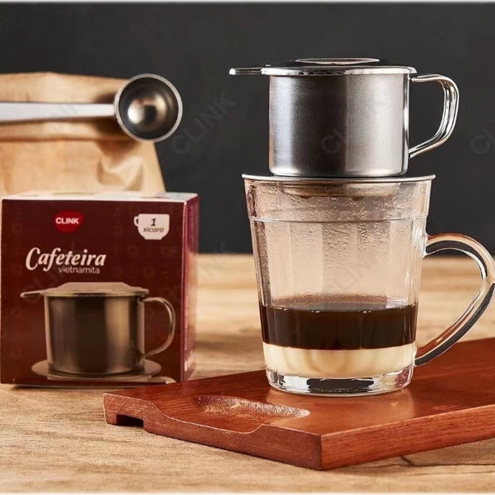 Cafeteira Vietnamita de Aço Inoxidável forte e doce maneira tradicional de caf br2352858037uavae