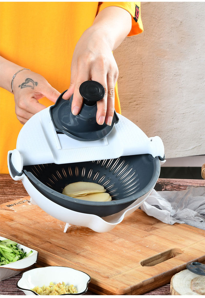 Cortador de Legumes Giratório Multifuncional Mágico Para Cozinha com Cesto 245879814