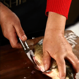 Descascador de Camarão Rápido Multifuncional Aço Inoxidável 6 em 1 Faca De Peixe