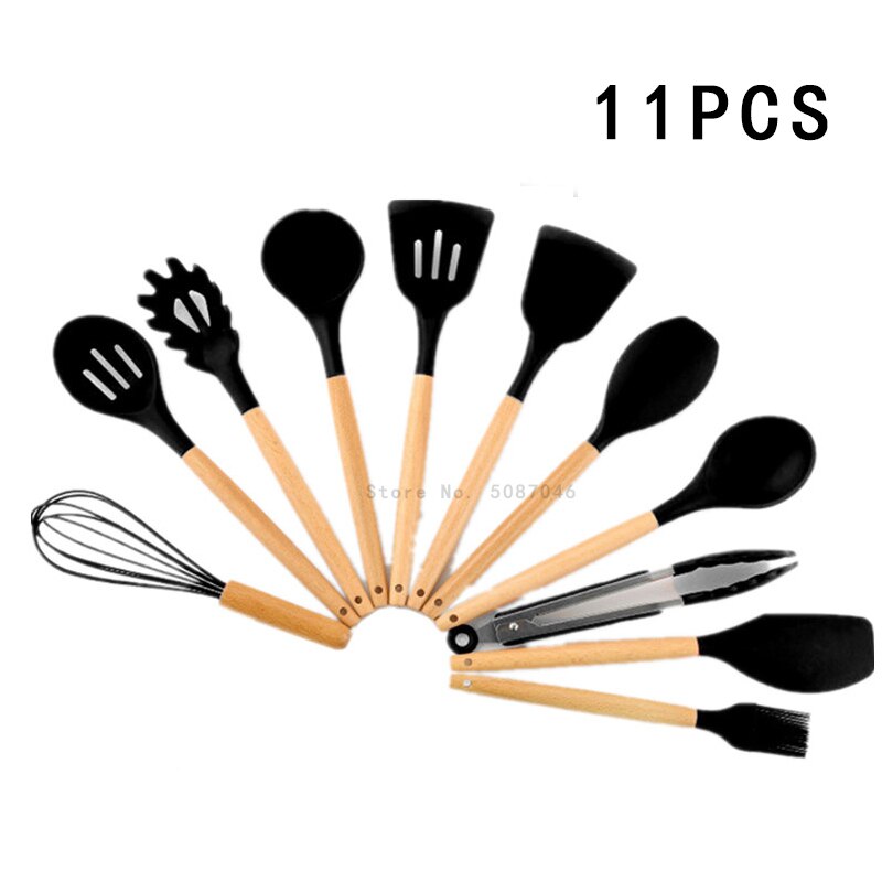 Utensílios de cozinha de silicone Utensílios de cozinha resistentes ao calor Utensílios de cozinha antiaderentes Utensílios de cozinha com caixa de armazenamento 239052926