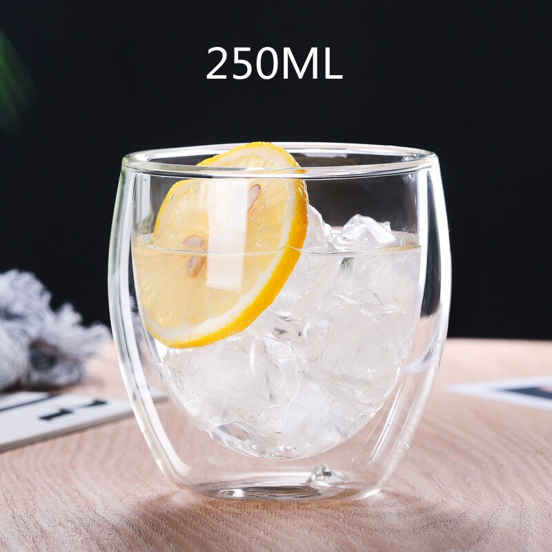 Copo de Vidro de Parede Dupla Resistente ao Calor Conjunto de Copos de Café 206073066