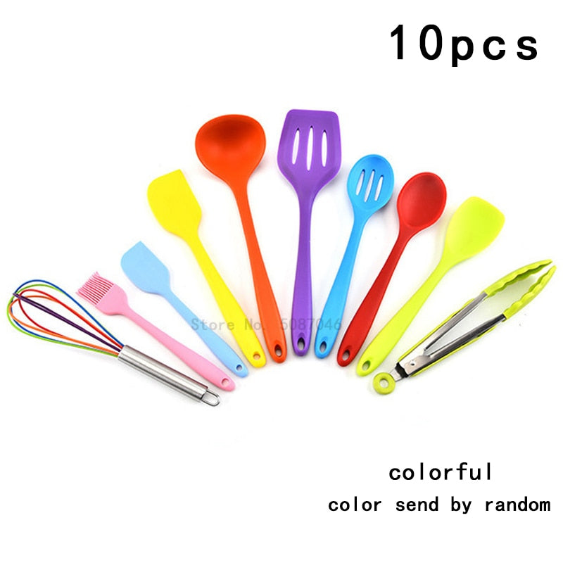 Utensílios de cozinha de silicone Utensílios de cozinha resistentes ao calor Utensílios de cozinha antiaderentes Utensílios de cozinha com caixa de armazenamento 239052926