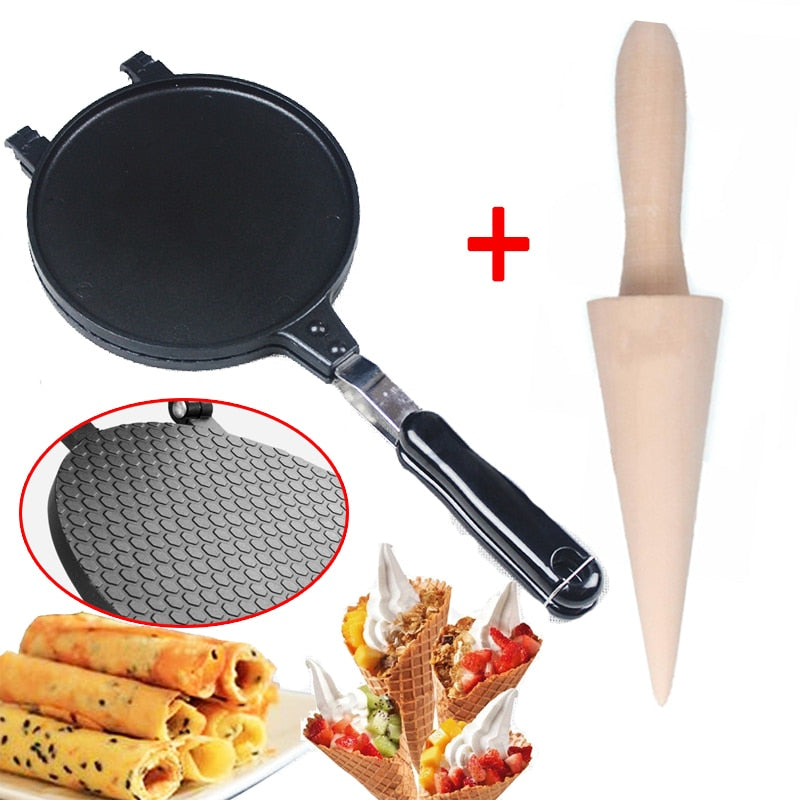 Modo Rolo de Ovo Waffles de omelete antiaderente para a assadeira Bolo Liga de alumínio Assadeira Máquina crocante Molde de omelete Ferramenta de assadeira 230812983