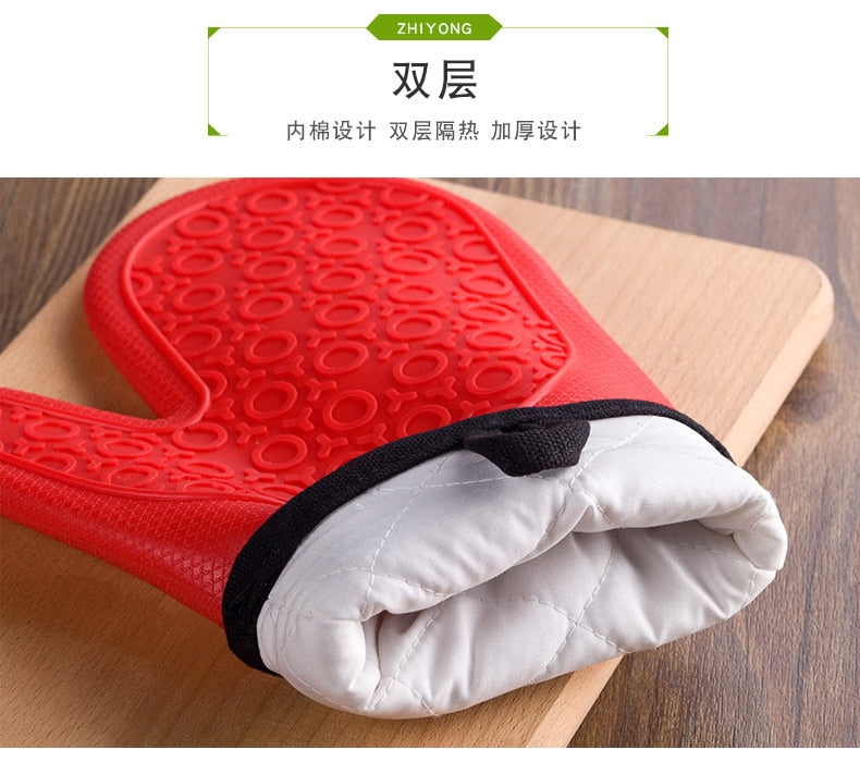 Luvas de Silicone Resistentes Ao Calor Cozinhar Churrasqueiras Luvas de silicone cn1538788251brvg