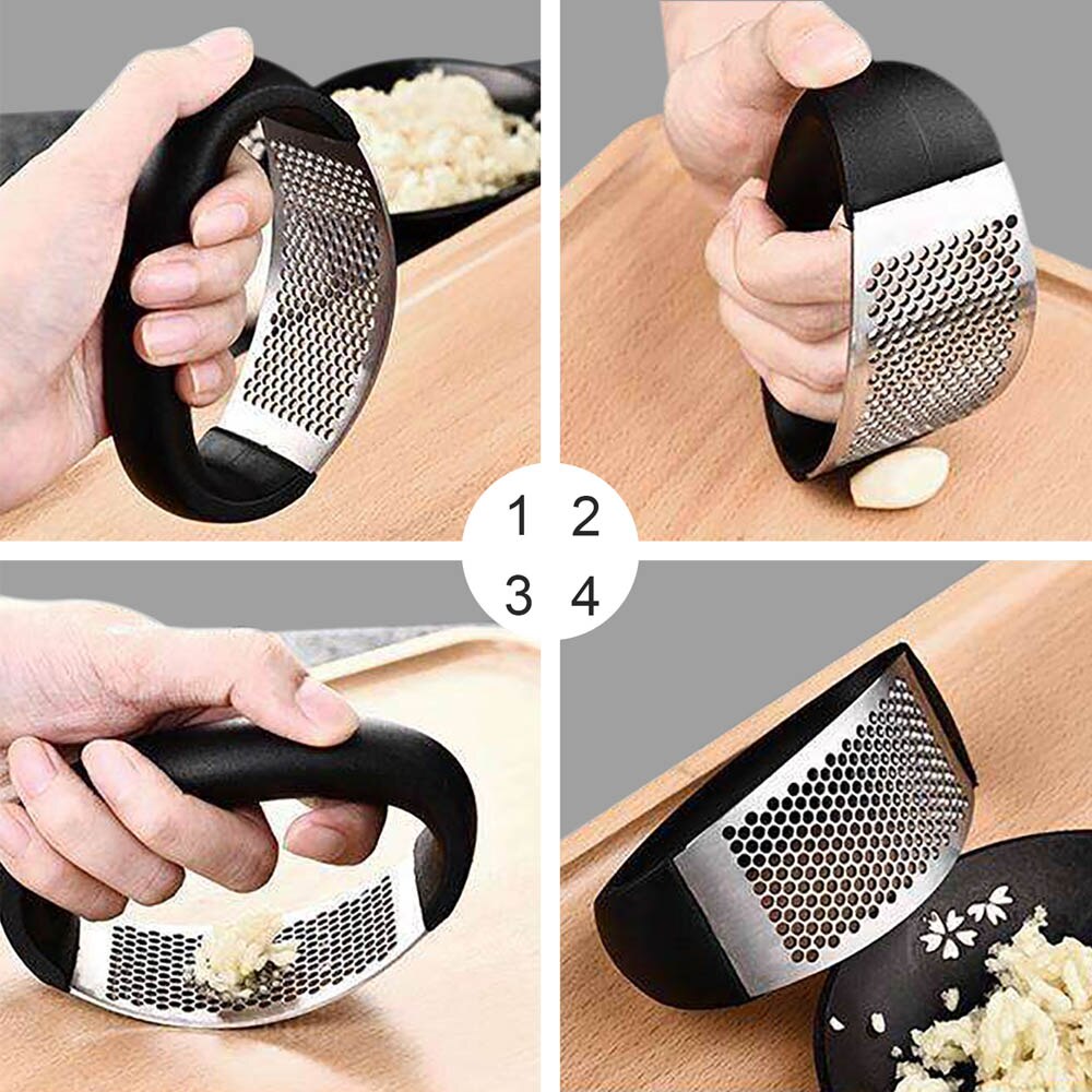 Espremedor de gengibre de alho multifuncional fatiador de moagem de aço inoxidável em forma de O triturador de cozinha 1 peça ferramenta vegetal 240416518