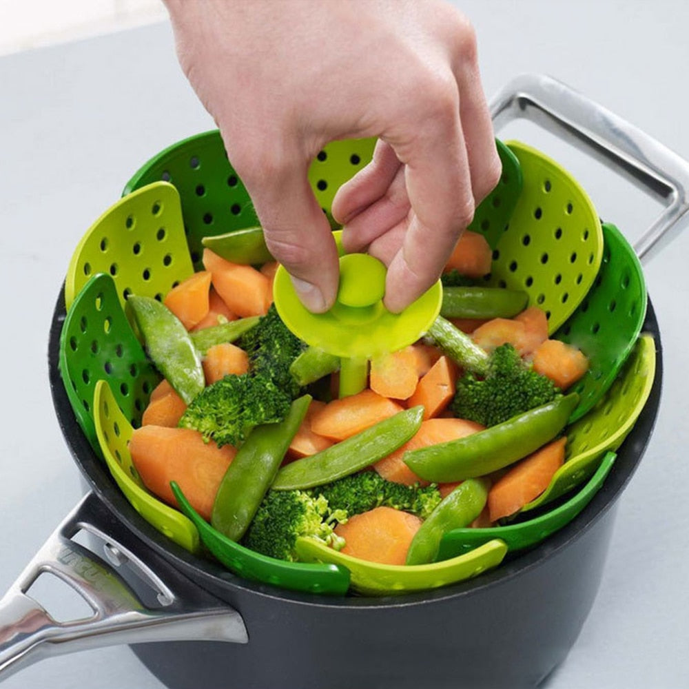 Recipiente Retrátil Plástico Cesta para Vapor de Alimentos Frutas Legumes e Outros - Frete Grátis Brasil cn1538788251brvg
