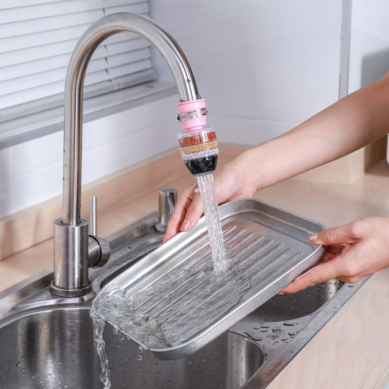 Purificador de 5 camadas Filtro de torneira Economia de água Torneira de cozinha Bubbler Filtração de carvão ativado Chuveiro Filtros de limpeza de bicos 240541089