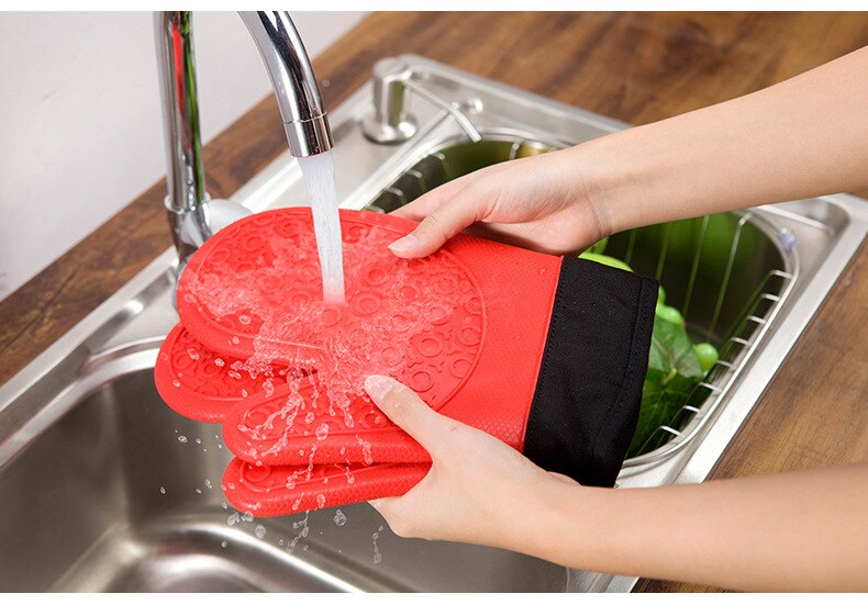 Luvas de Silicone Resistentes Ao Calor Cozinhar Churrasqueiras Luvas de silicone cn1538788251brvg