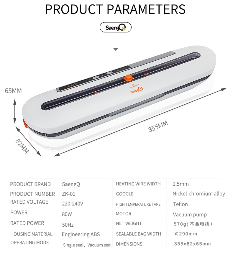 Máquina Seladora a Vácuo Elétrica Automática Ideal para Aliamentos 240472018