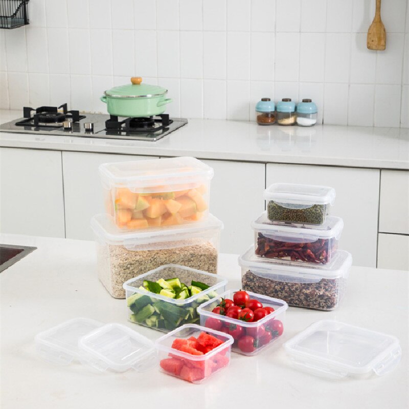 Bundle Set 8pcs Airtight Plastic Storage Containers with Lids, Leak Proof Snap Lock, BPA Free 2642091230