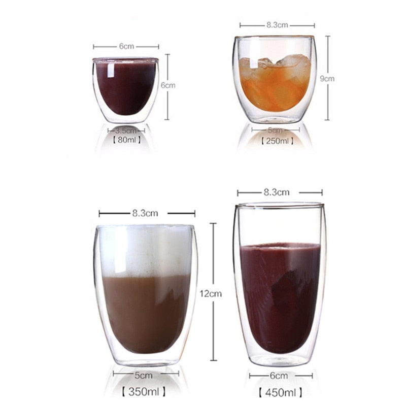 Copo de Vidro Parede Dupla Ideal para Café, Chá e demais bebidas quentes 232839072