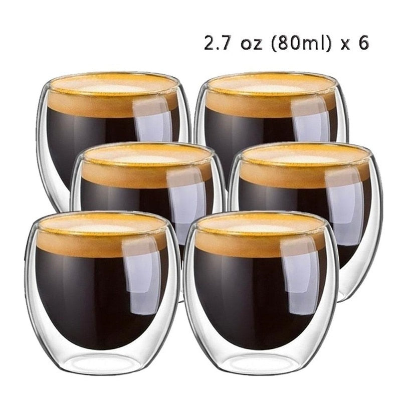 Copo de Vidro Parede Dupla Ideal para Café, Chá e demais bebidas quentes 232839072