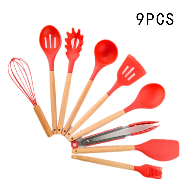 Utensílios de cozinha de silicone Utensílios de cozinha resistentes ao calor Utensílios de cozinha antiaderentes Utensílios de cozinha com caixa de armazenamento 239052926