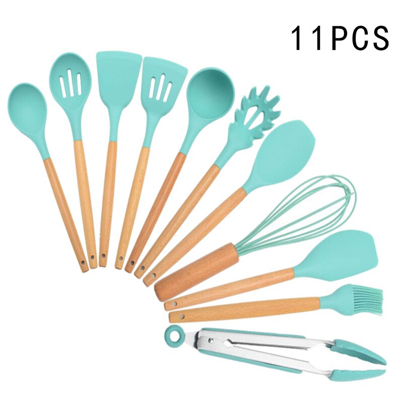 Utensílios de cozinha de silicone Utensílios de cozinha resistentes ao calor Utensílios de cozinha antiaderentes Utensílios de cozinha com caixa de armazenamento 239052926