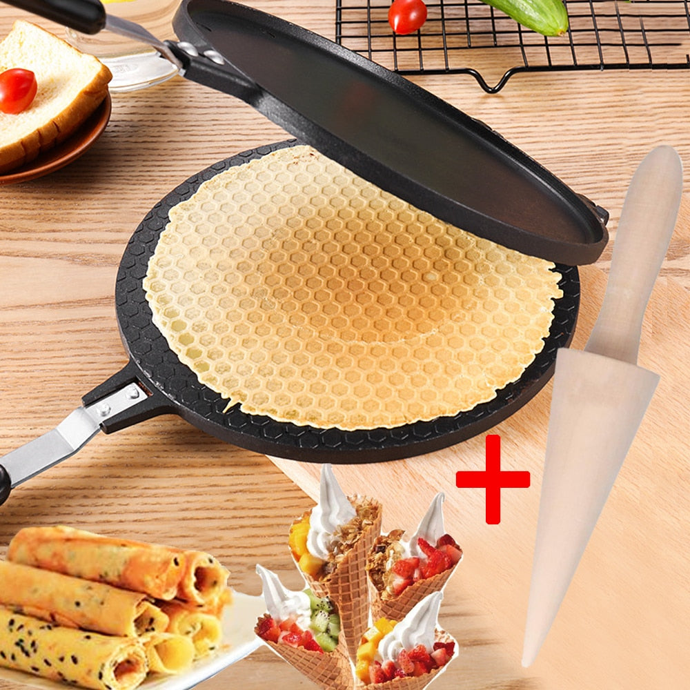 Modo Rolo de Ovo Waffles de omelete antiaderente para a assadeira Bolo Liga de alumínio Assadeira Máquina crocante Molde de omelete Ferramenta de assadeira 230812983