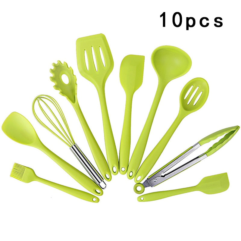 Utensílios de cozinha de silicone Utensílios de cozinha resistentes ao calor Utensílios de cozinha antiaderentes Utensílios de cozinha com caixa de armazenamento 239052926