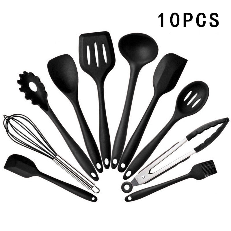 Utensílios de cozinha de silicone Utensílios de cozinha resistentes ao calor Utensílios de cozinha antiaderentes Utensílios de cozinha com caixa de armazenamento 239052926