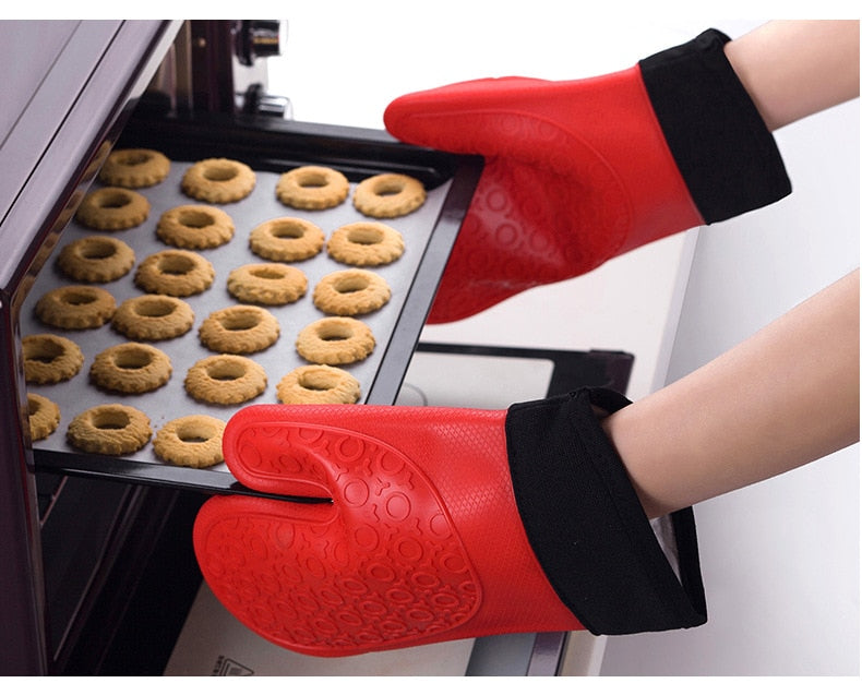 Luvas de Silicone Resistentes Ao Calor Cozinhar Churrasqueiras Luvas de silicone cn1538788251brvg