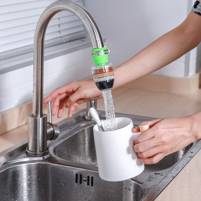 Purificador de 5 camadas Filtro de torneira Economia de água Torneira de cozinha Bubbler Filtração de carvão ativado Chuveiro Filtros de limpeza de bicos 240541089