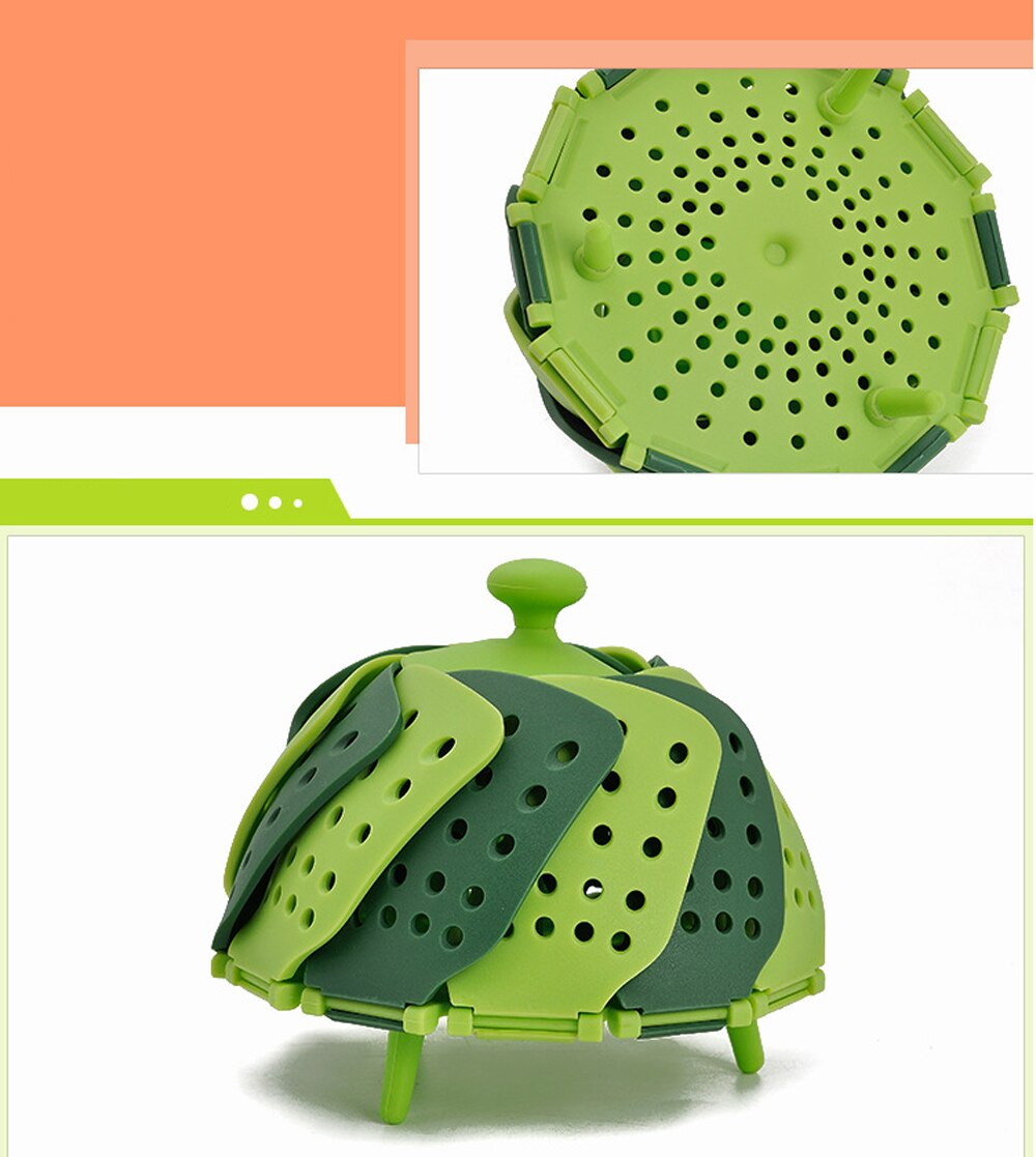 Recipiente Retrátil Plástico Cesta para Vapor de Alimentos Frutas Legumes e Outros - Frete Grátis Brasil cn1538788251brvg