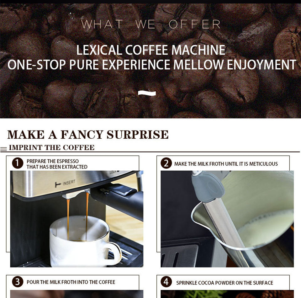 Máquina de Café Expresso Italiana Dolce Espuma de Leite Utensílio de Cozinha Premium 248802610