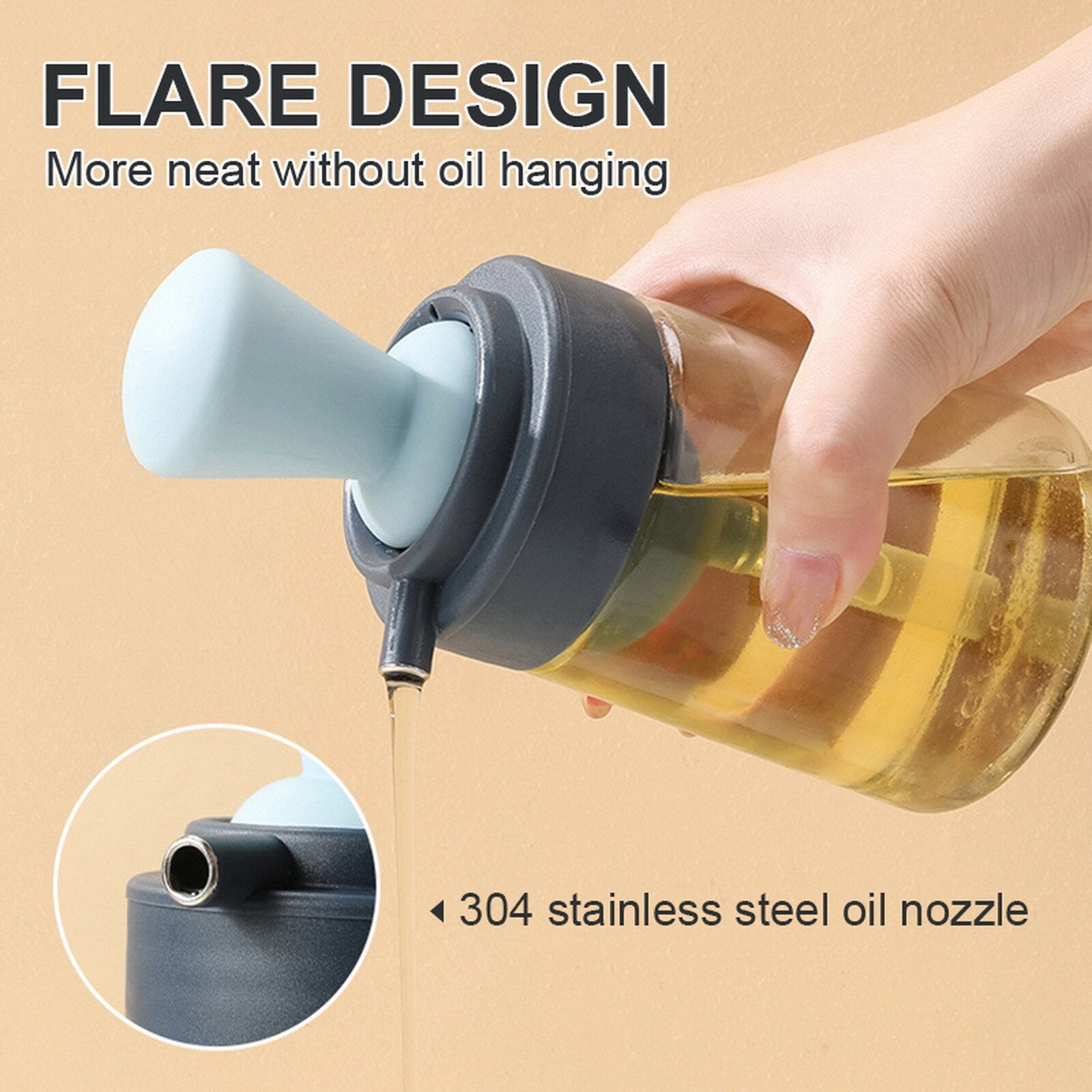 Garrafa de óleo multifuncional 550ml 2 em 1 pulverizador de óleo com escova de silicone dispensador de azeite para churrasco acessórios de cozinha 2602606514