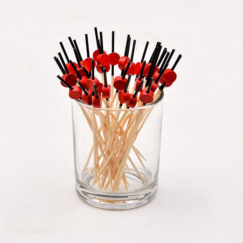 Palito de Bambu Decorativo 100 Unidades Bambu Buffet Cupcake Garfo De Frutas Festa Sobremesa Vara 238569943