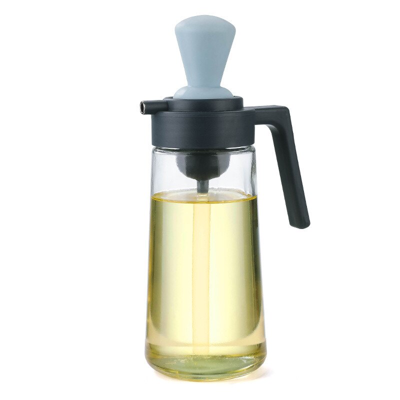 Garrafa de óleo multifuncional 550ml 2 em 1 pulverizador de óleo com escova de silicone dispensador de azeite para churrasco acessórios de cozinha 2602606514