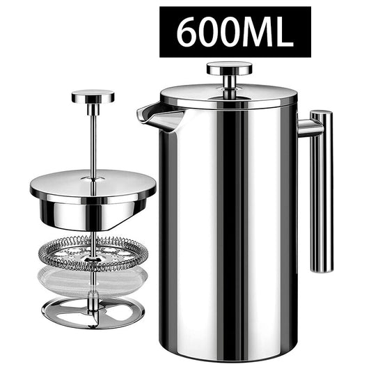 Máquina de Café Manual de 600 ml Prensa Francesa em Aço Inoxidável máquina 4029642683