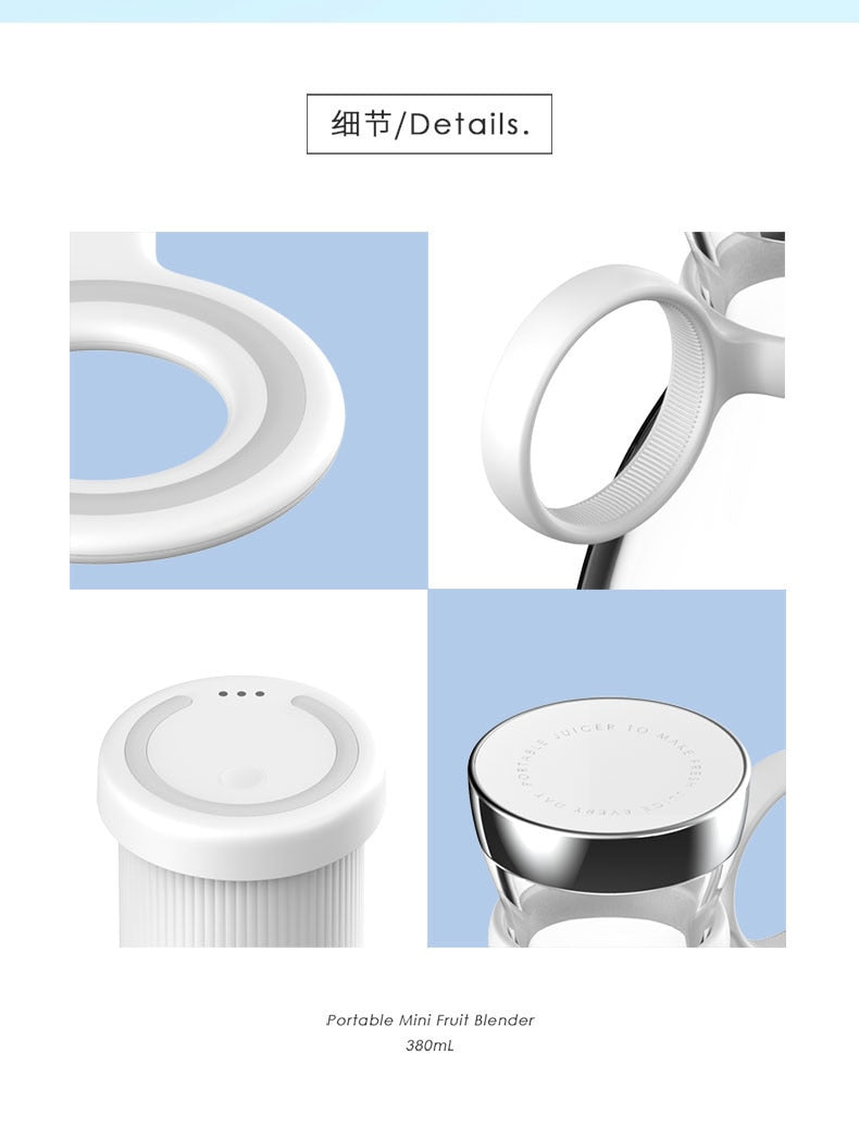 Liquidificador Espremedor Elétrico Portátil Usb Mini Misturadores de Frutas Espremedores Extratores de Frutas Batido Alimentício Máquina Multifuncional Máquina de Fazer Sucos 252276991