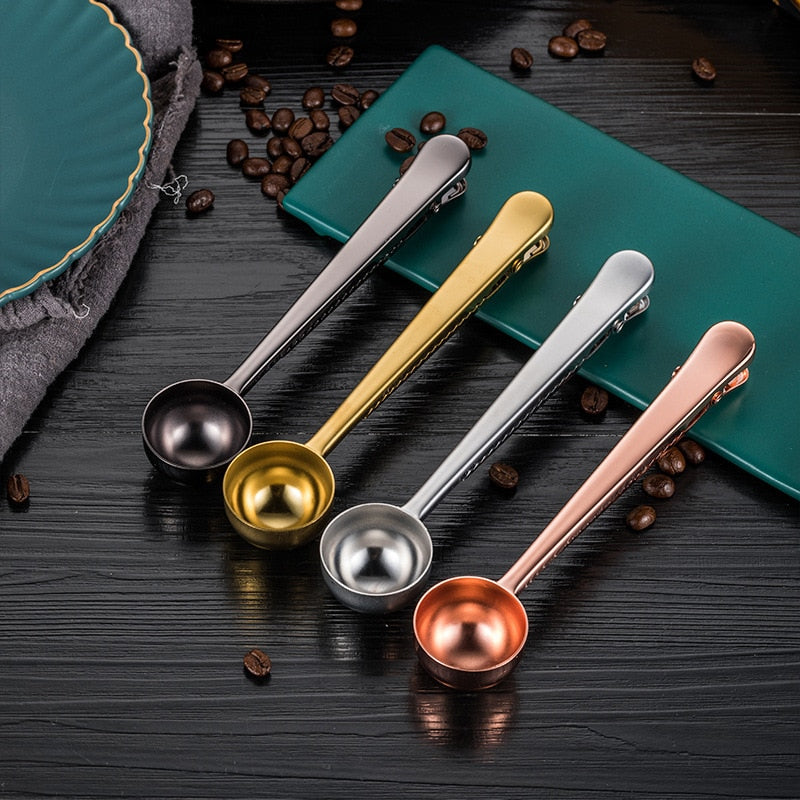 Colher de Café Multifuncional 2 em 1 de Aço Inoxidável Colher de Medição Luxo 253438868