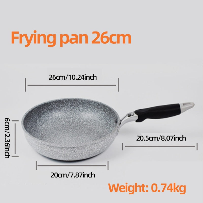 Panela Antiaderente Wok Frigideira 28/26/24/20cm Caldeirão Fogão de 253438868