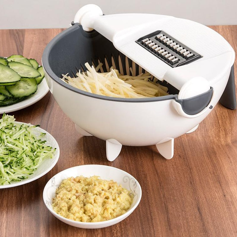 Cortador de Legumes Giratório Multifuncional Mágico Para Cozinha com Cesto 245879814