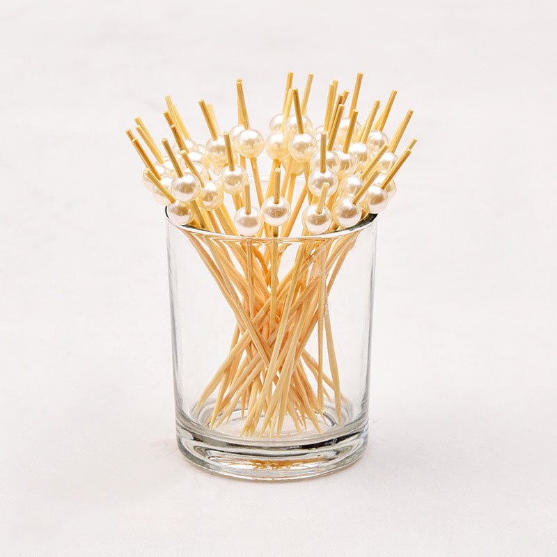 Palito de Bambu Decorativo 100 Unidades Bambu Buffet Cupcake Garfo De Frutas Festa Sobremesa Vara 238569943