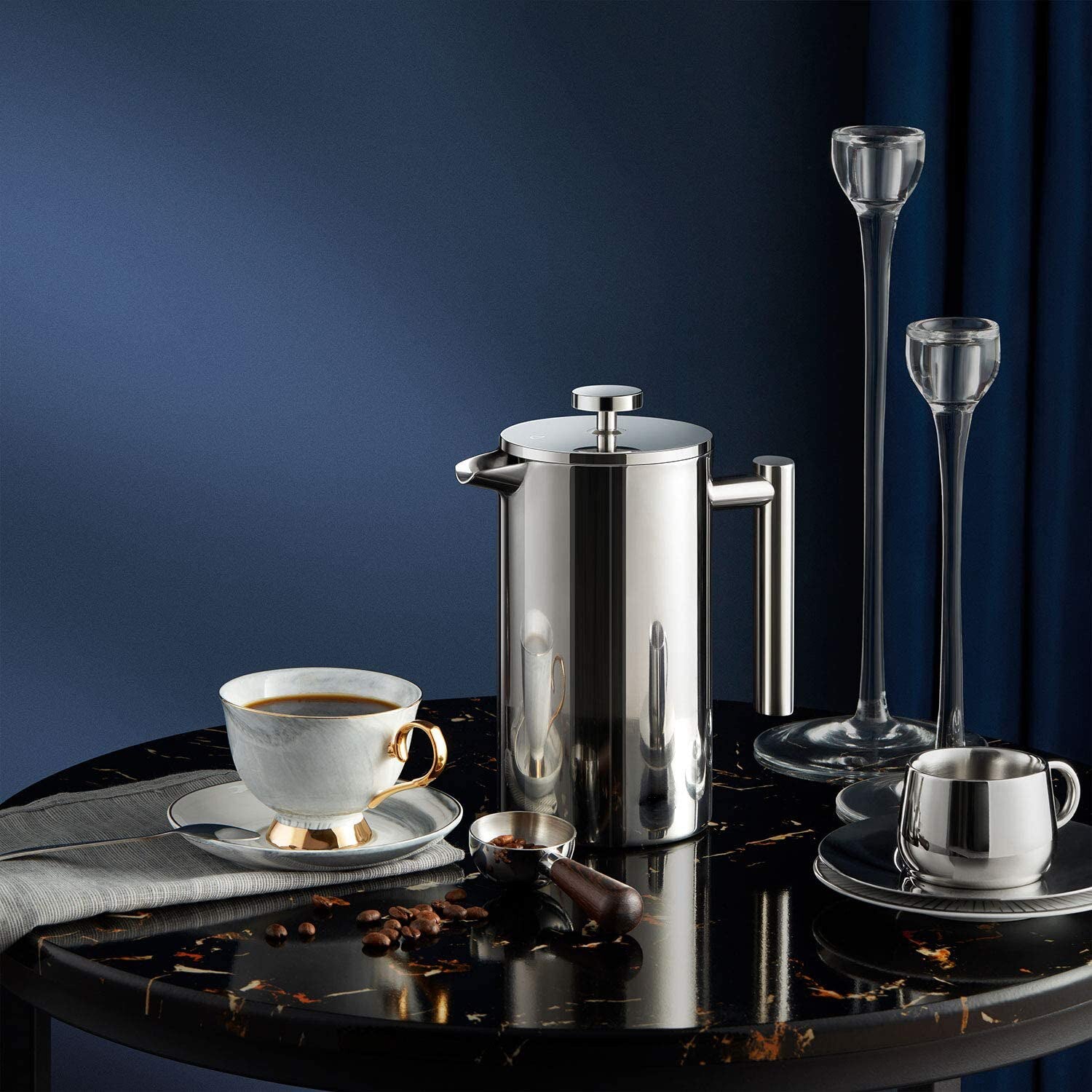 Máquina de Café Manual de 600 ml Prensa Francesa em Aço Inoxidável máquina 4029642683