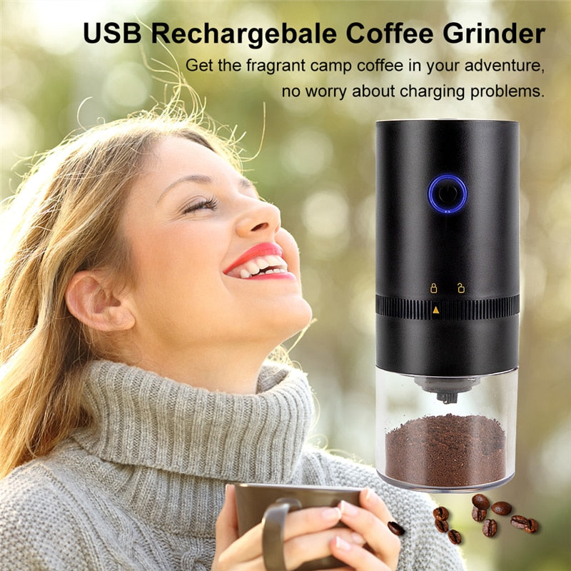 Moedor de Café Elétrico Portátil TYPE-C Carga USB Profissional 228022891